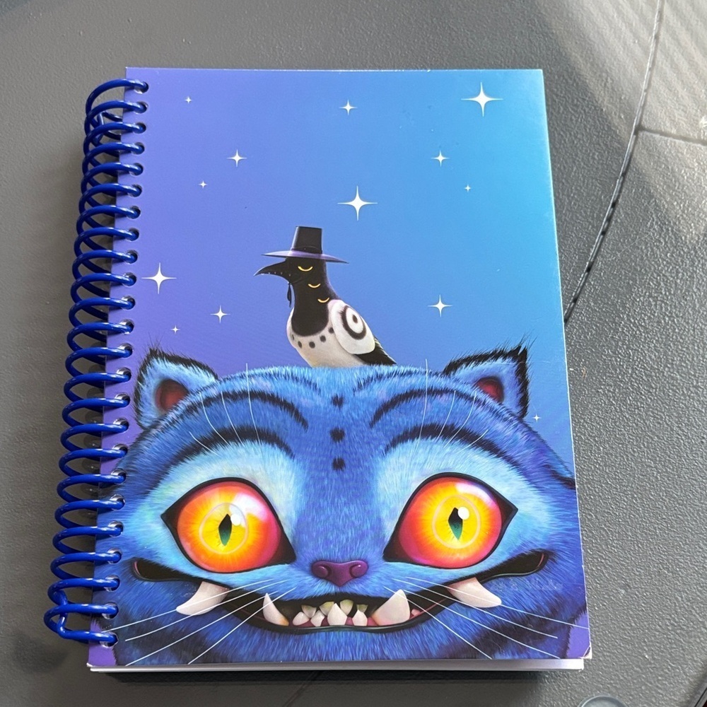 K-pop demon hunters Blue Cat Spiral Notebook 100 sheets